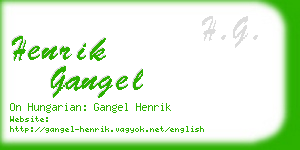 henrik gangel business card